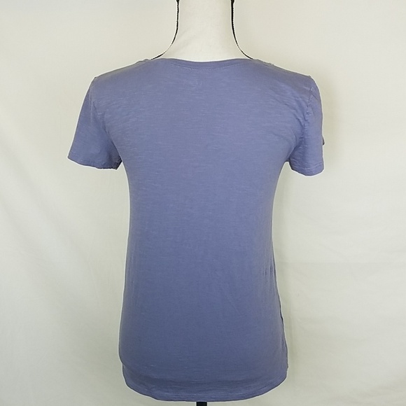 ANN TAYLOR LOFT Lilac Short Sleeve Top, Size XS - Picture 3 of 5